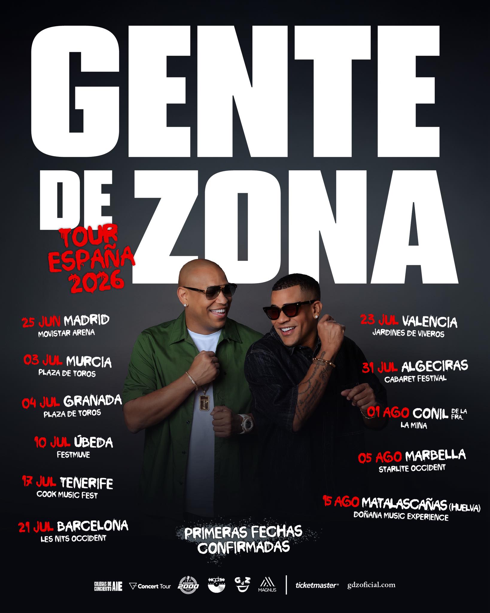 Gente De Zona Tour Poster 2026